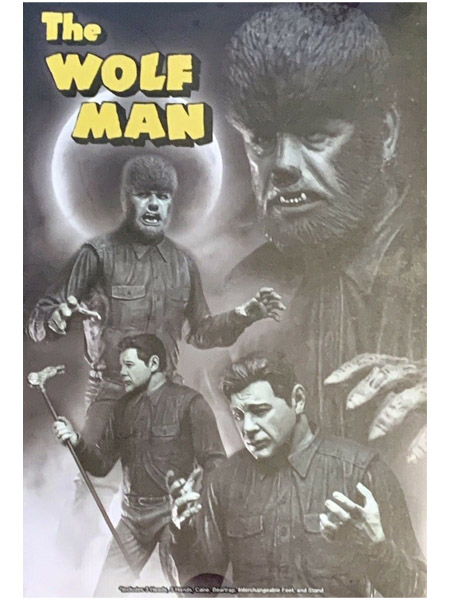 Neca Universal Monsters The Wolfman Black and White Figure
